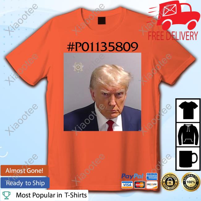 #1135809 Trump Mugshot Long Sleeved T Shirt